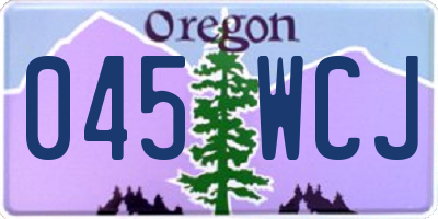 OR license plate 045WCJ