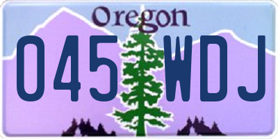 OR license plate 045WDJ