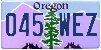 OR license plate 045WEZ