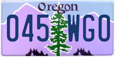 OR license plate 045WGO