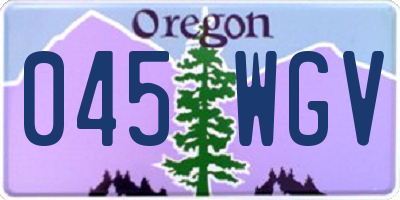 OR license plate 045WGV
