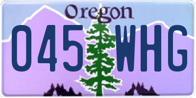 OR license plate 045WHG