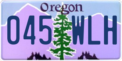 OR license plate 045WLH