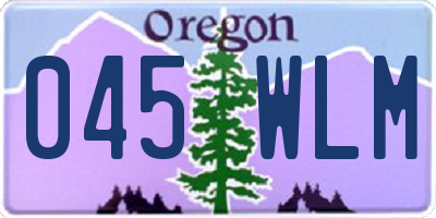OR license plate 045WLM