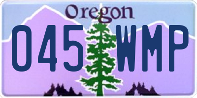 OR license plate 045WMP