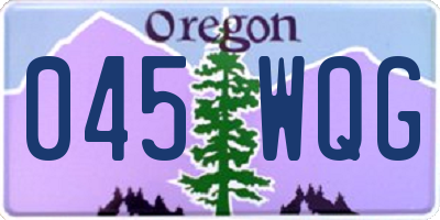 OR license plate 045WQG