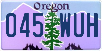 OR license plate 045WUH