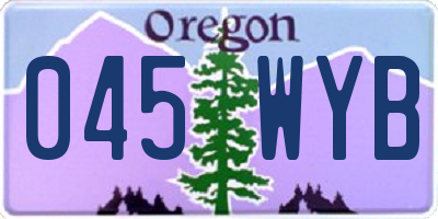 OR license plate 045WYB
