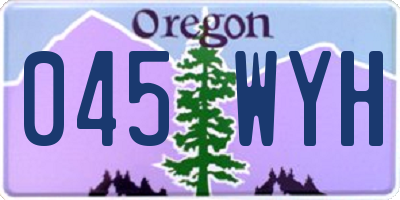 OR license plate 045WYH