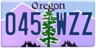 OR license plate 045WZZ