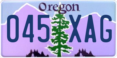 OR license plate 045XAG
