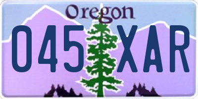 OR license plate 045XAR