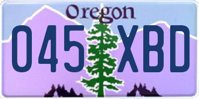 OR license plate 045XBD