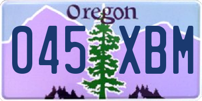 OR license plate 045XBM
