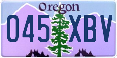OR license plate 045XBV