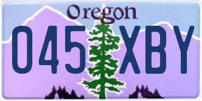 OR license plate 045XBY