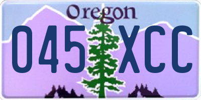OR license plate 045XCC