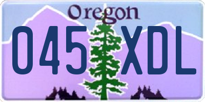 OR license plate 045XDL