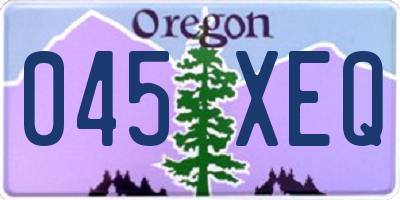 OR license plate 045XEQ