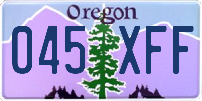 OR license plate 045XFF