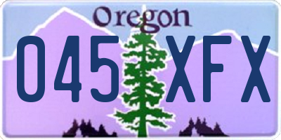OR license plate 045XFX