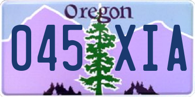 OR license plate 045XIA