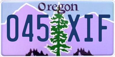 OR license plate 045XIF