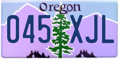 OR license plate 045XJL