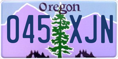 OR license plate 045XJN