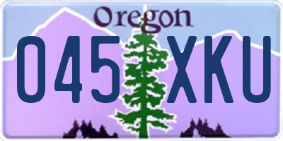 OR license plate 045XKU