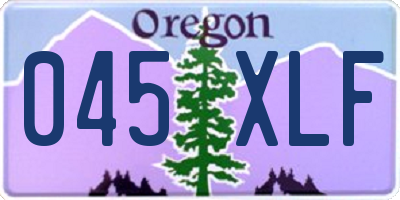 OR license plate 045XLF