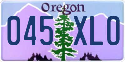 OR license plate 045XLO