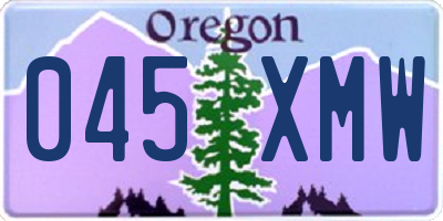 OR license plate 045XMW