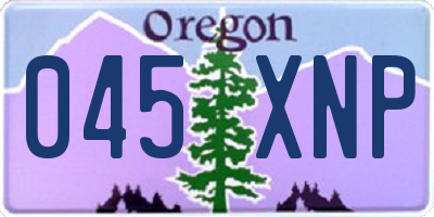 OR license plate 045XNP