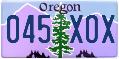 OR license plate 045XOX
