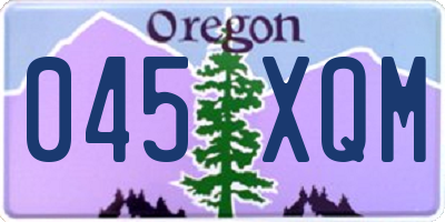 OR license plate 045XQM