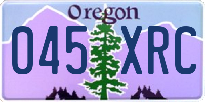 OR license plate 045XRC