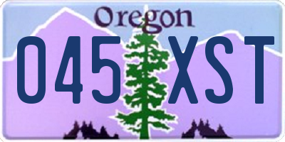 OR license plate 045XST