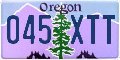 OR license plate 045XTT