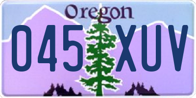 OR license plate 045XUV
