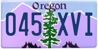 OR license plate 045XVI