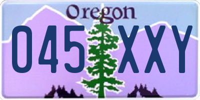 OR license plate 045XXY