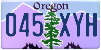 OR license plate 045XYH
