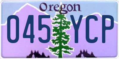 OR license plate 045YCP