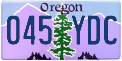 OR license plate 045YDC