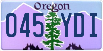 OR license plate 045YDI