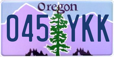 OR license plate 045YKK