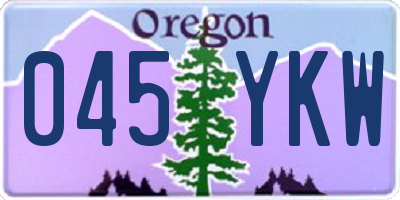 OR license plate 045YKW