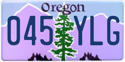 OR license plate 045YLG