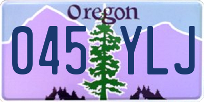 OR license plate 045YLJ